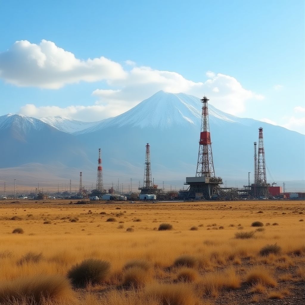 Campo petrolero en Neuquén